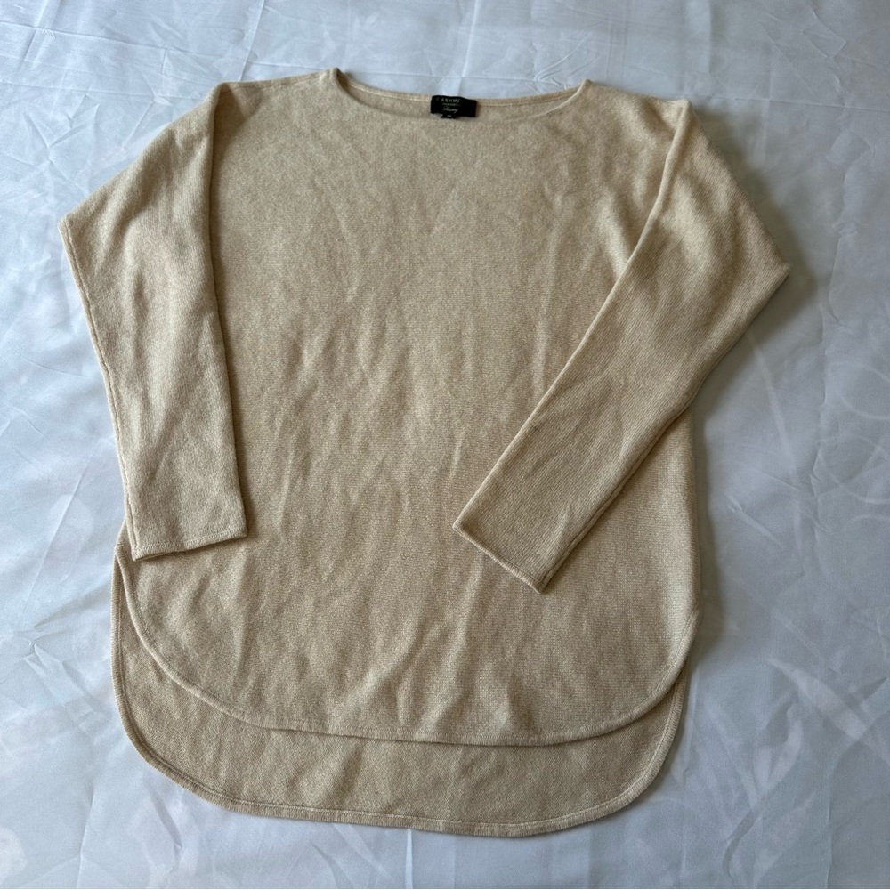 Charter Club 100%  Cashmere Shirttail Sweater Blush Heather Size XS
